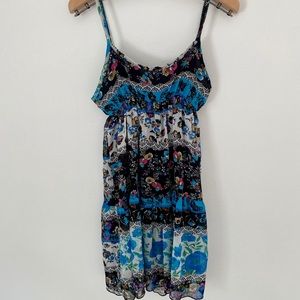 Floral Bohemian Printed Midi Dress- A 3+1